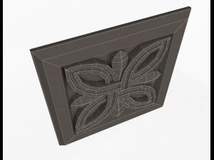 rosette carved decoration cnc 023 3D Model