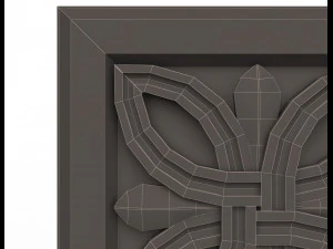 rosette carved decoration cnc 023 3D Model