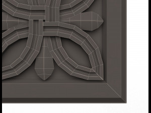 rosette carved decoration cnc 023 3D Model