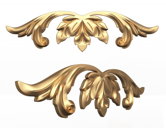 carved plaster molding decoration 02 Modelo 3D .c4d .max .obj .3ds .fbx .stl .blend 
