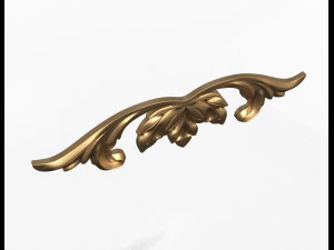 carved plaster molding decoration 02 3D Model