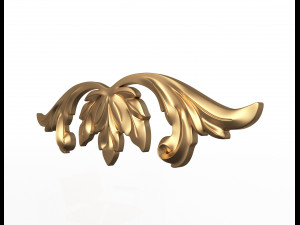 carved plaster molding decoration 02 Modelo 3D