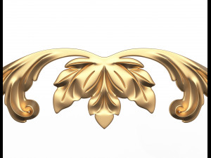carved plaster molding decoration 02 Modelo 3D