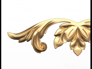 carved plaster molding decoration 02 Modelo 3D