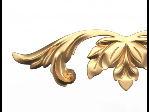 carved plaster molding decoration 02 3D Model