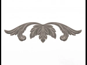 carved plaster molding decoration 02 3D Model