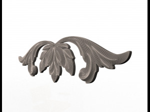carved plaster molding decoration 02 Modelo 3D