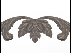 carved plaster molding decoration 02 Modelo 3D