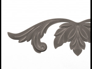 carved plaster molding decoration 02 Modelo 3D