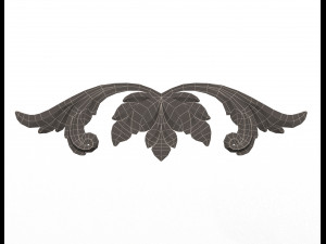 carved plaster molding decoration 02 Modelo 3D