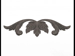 carved plaster molding decoration 02 3D Model