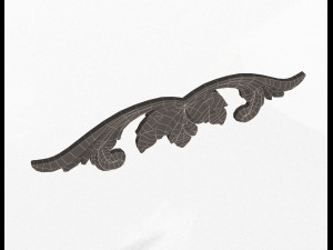 carved plaster molding decoration 02 Modelo 3D