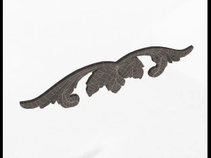 carved plaster molding decoration 02 3D Model