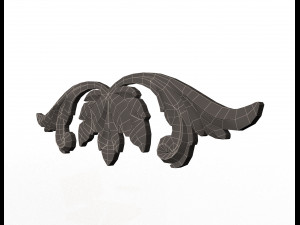 carved plaster molding decoration 02 Modelo 3D
