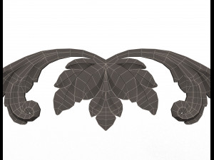 carved plaster molding decoration 02 Modelo 3D