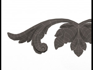 carved plaster molding decoration 02 Modelo 3D