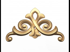 corner carved plaster molding decoration 03 3D Model