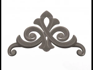 кутова різьблена гіпсова ліпнина декор 03 3D Модель