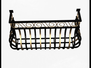 forging iron forged balcony railing 03 3D Model