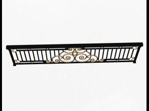 forging iron forged balcony railing 06 3Dモデル