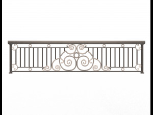 forging iron forged balcony railing 06 3Dモデル