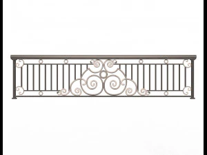 forging iron forged balcony railing 06 3D Model