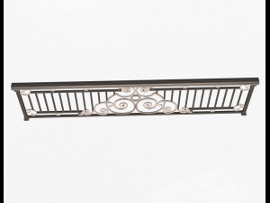 forging iron forged balcony railing 06 3Dモデル