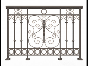 forging iron forged balcony railing 08 3D 모델