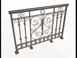 forging iron forged balcony railing 08 3D 모델