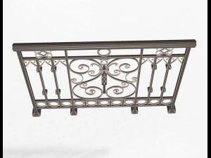 forging iron forged balcony railing 08 3D Model