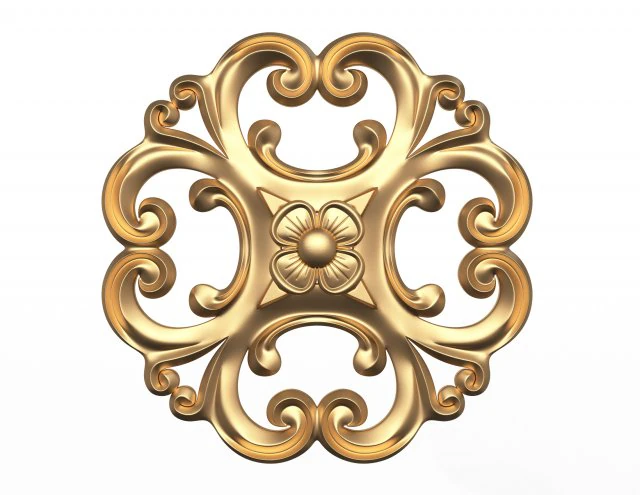 rosette carved decoration cnc 024 3D Model .c4d .max .obj .3ds .fbx .stl .blend