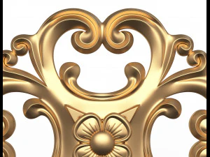 rosette carved decoration cnc 024 3D Model