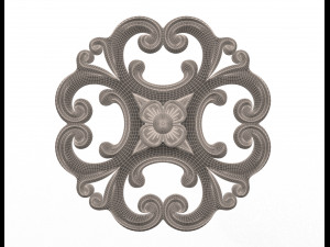 rosette carved decoration cnc 024 3D Модель