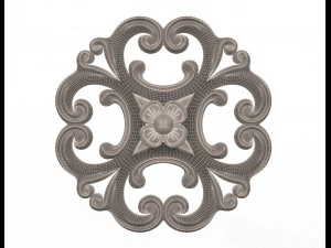 rosette carved decoration cnc 024 3D Model