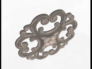 rosette carved decoration cnc 024 3D Model