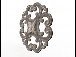 rosette carved decoration cnc 024 3D Model