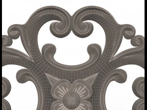 rosette carved decoration cnc 024 3D Model