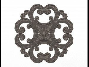 rosette carved decoration cnc 024 3D Модель