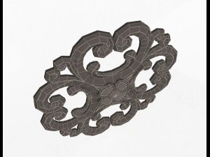 rosette carved decoration cnc 024 3D Model