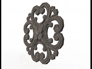 rosette carved decoration cnc 024 3D Model