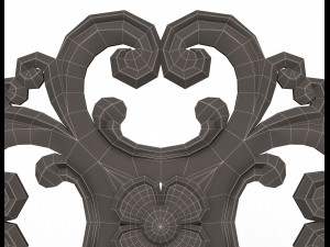 rosette carved decoration cnc 024 3D Модель