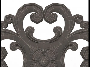 rosette carved decoration cnc 024 3D Model