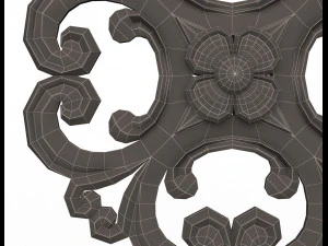 rosette carved decoration cnc 024 3D Model