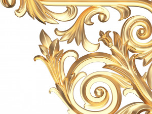 classic iron railing 01 3D Модель