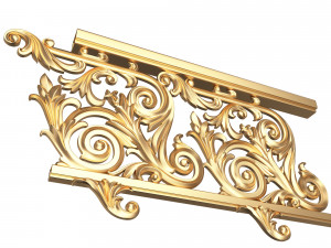 classic iron railing 01 3D Модель