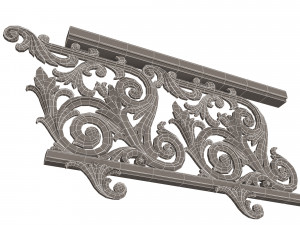 classic iron railing 01 3D Модель
