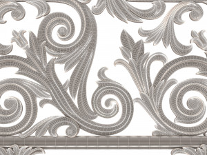 classic iron railing 01 3D Модель