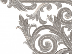 classic iron railing 01 3D Модель