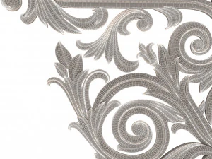 classic iron railing 01 3D Model