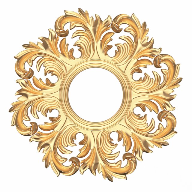 classic round mirror Model 3D .c4d .max .obj .3ds .fbx .stl .blend 